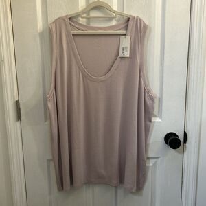NWT A New Day Plus Size 4X Scoop Neck Sleeveless Tank Top Light Purple Lavender